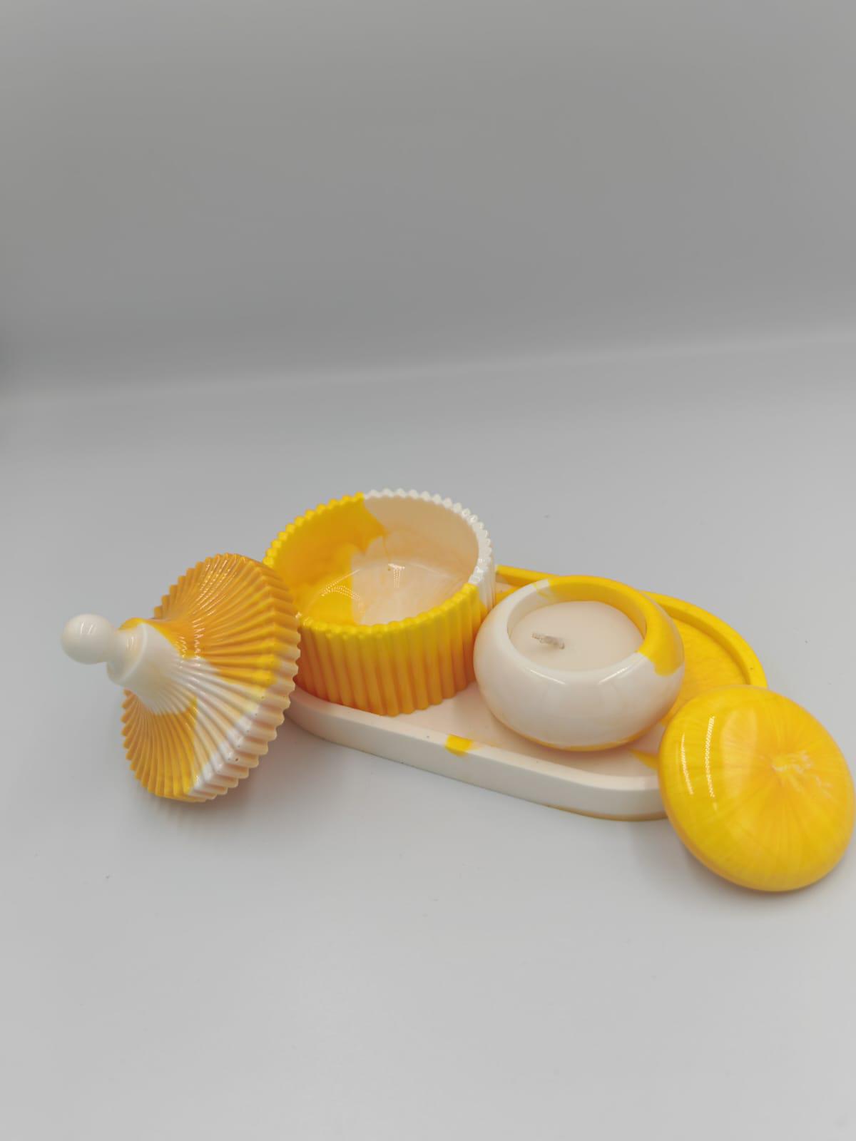 Set vas rășină Yellow - imagine 3